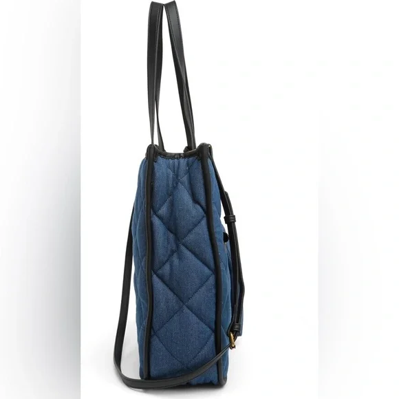 Steve Madden Bclair Quilted Denim Tote Bag Set - Picture 4 of 16